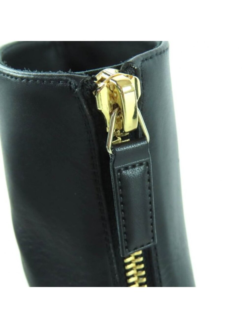 Chanel 22K Coco Mark Leather Ankle Boots with Gold Hardware Black 36 - Picture 12 of 15